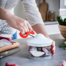 Tocator manual pentru alimente Tefal Chefclub K1740405, 500 ml, alb/rosu