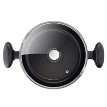 Capac din sticla termorezistenta Tefal, diametru 30 cm, maner bachelita - Img 5