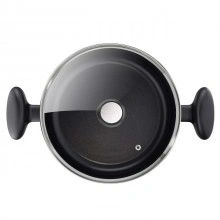 Capac din sticla termorezistenta Tefal, diametru 30 cm, maner bachelita - Img 5