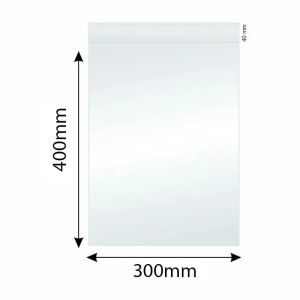 Pungi Polipropilena pentru Alimente/Textile, 300x400mm, Autoadeziv, Transparent, 40µm, 100Buc/Set