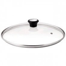Capac din sticla termorezistenta Tefal, diametru 24 cm, maner bachelita - Img 2