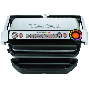 Gratar Electric Tefal OptiGrill+ GC716D12, 2000 W, 6 Programe Automate, Accesoriu pentru Gofre, Argintiu-Negru