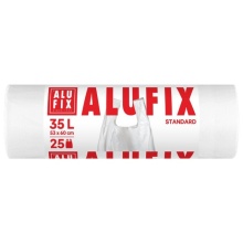 Saci Menajeri ALUFIX Standard, 35 Litri., Alb, 53x60 cm., 25 buc./rola