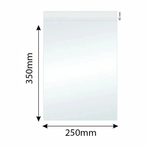 Pungi Polipropilena pentru Alimente/Textile, 250x350mm, Autoadeziv, Transparent, 40µm, 100Buc/Set