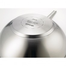 Tigaie wok cu interior anti-aderent Gorenje CWWA01HC, diametru 30 cm, otel inoxidabil, argintiu