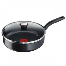 Capac din sticla termorezistenta Tefal, diametru 24 cm, maner bachelita - Img 3