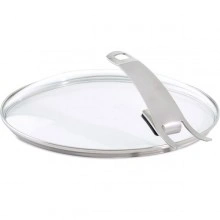 Capac sticla Fissler, diametru 28 cm, maner inox, rezista pana la 220°C, Seria Premium