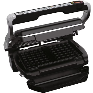 Gratar Electric Tefal OptiGrill+ GC716D12, 2000 W, 6 Programe Automate, Accesoriu pentru Gofre, Argintiu-Negru