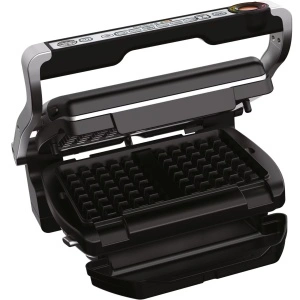 Gratar Electric Tefal OptiGrill+ GC716D12, 2000 W, 6 Programe Automate, Accesoriu pentru Gofre, Argintiu-Negru