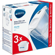 Cana filtranta BRITA Aluna 2,4 L, 3 filtre incluse Maxtra+ (white)