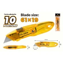 Cutter Utilitar cu Lama Retractabila SK5, Tolsen, Plastic, 61x19mm, Portocaliu