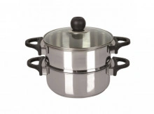 Oala pentru gatit la aburi, inox, 3 piese, capacitate 2 litri, Colectia Vikos