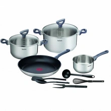 Set de oale din inox Tefal Daily Cook G713SB45, 11 piese, inductie, interior gradat
