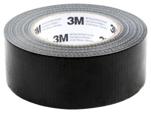 Bandă Adezivă Textilă 3M Duct Tape, 50 mm x 50 Metri, Negru, Pentru Reparații