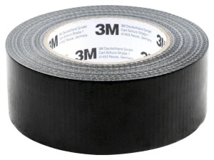 Bandă Adezivă Textilă 3M Duct Tape, 50 mm x 50 Metri, Negru, Pentru Reparații
