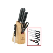 Set de cutite cu lama inox si suport din lemn KingHoff, 7 piese - Img 2