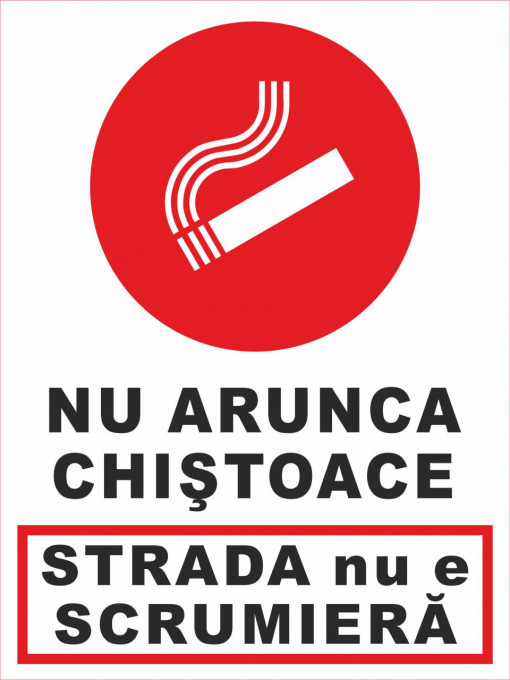 Indicator de Avertizare Printat sau Autocolant Laminat Aplicat pe Placa PVC Forex – Nu Aruncati