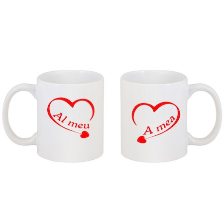 Set Căni Personalizate Cuplu - Iubitul Meu și Iubita Mea