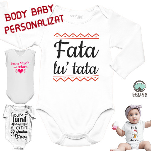 Body Bebelusi , Personalizat, Material Moale si Placut la Atingere, Calitate Premium