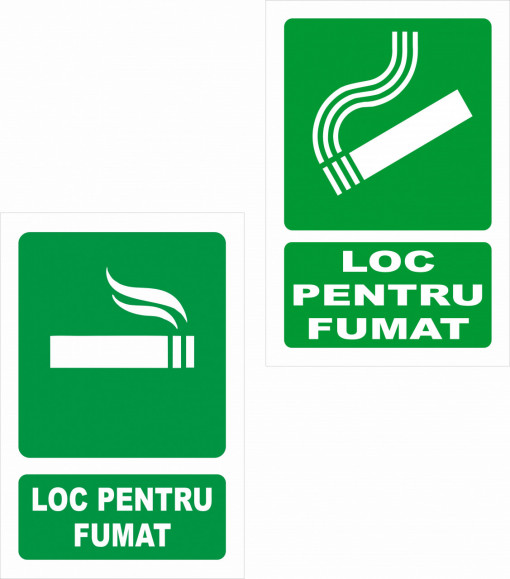 Indicator de Avertizare Printat sau Autocolant Laminat Aplicat pe Placa PVC Forex – Loc Fumat