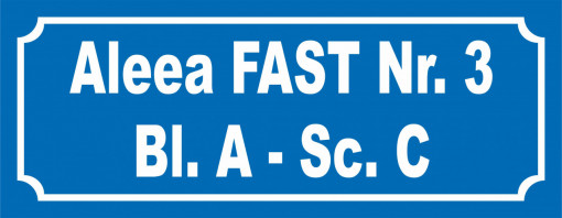 Indicator de Avertizare Printat sau Autocolant Laminat Aplicat pe Placa PVC Forex – Strada
