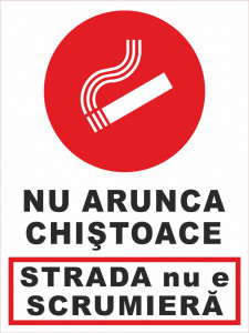 Indicator de Avertizare Printat sau Autocolant Laminat Aplicat pe Placa PVC Forex – Nu Aruncati