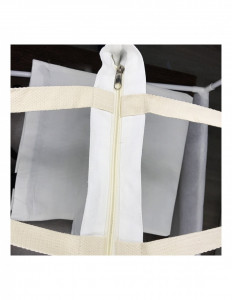 Geanta , Canvas cu Maner Alb, Material Rezistent la Greutati Mari - Img 3