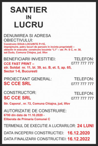 Indicator de Avertizare Printat sau Autocolant Laminat Aplicat pe Placa PVC Forex – Santier