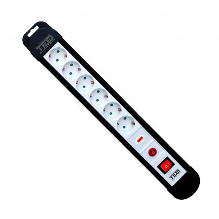 Prelungitor cu protectie 6 prize, 3 x 1.5mm 1.5 metri