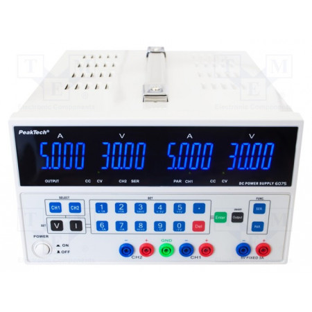 Sursa de laborator; reglabil,multicanal; 0÷30VDC; 0÷5A P6075