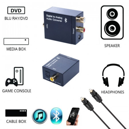 Convertor audio digital la analog + Bluetooth