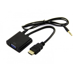 Convertor HDMI A tata la VGA mama, cu sunet