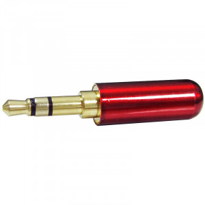Mufa jack, tata, 3,5mm rosu