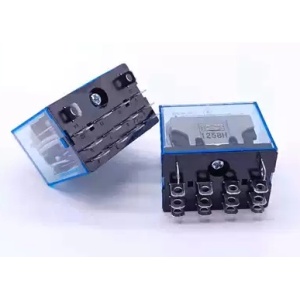 Releu, 48Vdc/10A, 4 contacte in paralel, NO/NC, 14 pini, 40x35x27mm - Img 2