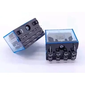 Releu, 48Vdc/10A, 4 contacte in paralel, NO/NC, 14 pini, 40x35x27mm - Img 2