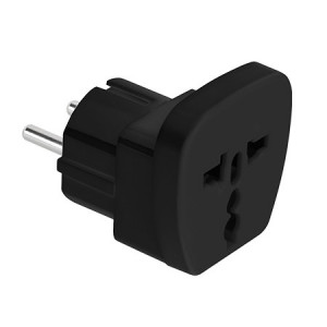 Adaptor UK/USA la schuko negru