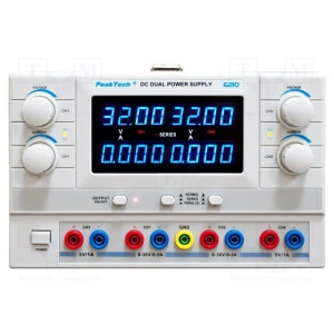 Sursa de laborator; reglabil,multicanal; 0÷30VDC; 0÷5A P6210