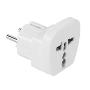 Adaptor UK/USA la schuko alb