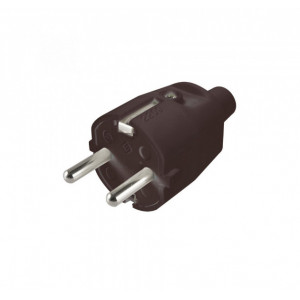 Stecher cu impamantare schuko 16A 250v negru