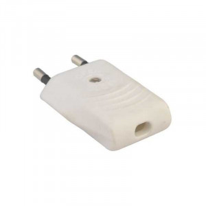 Stecher alb fara impamantare 2.5A 250V