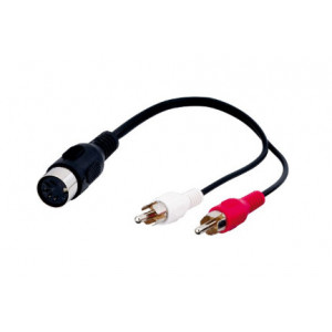 Cablu audio 0,2m 2 x RCA tata la 5 pini DIN mama