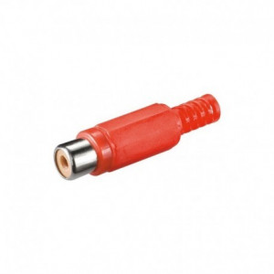 Mufa RCA mama plastic Rosu
