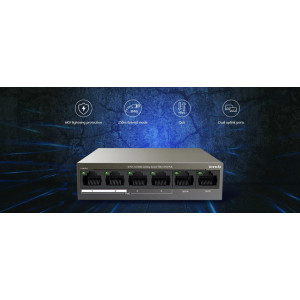 Switch POE , 6 porturi Fast Ethernet, 4 x PoE, 2 x Uplink - Img 5