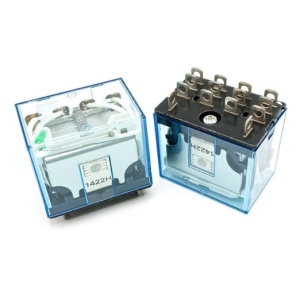 Releu, 48Vdc/10A, 4 contacte in paralel, NO/NC, 14 pini, 40x35x27mm