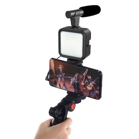 Set de vlogging 4 in 1, pentru smartphone