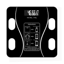 Cantar corporal cu ecran digital Iluminat, aplicatie smart, compatibil android/Ios, conectare bluetooth, termometru, 180 Kg Max