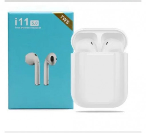 Casti bluetooth i11 5.0 true wireless cu senzor tactil inteligent
