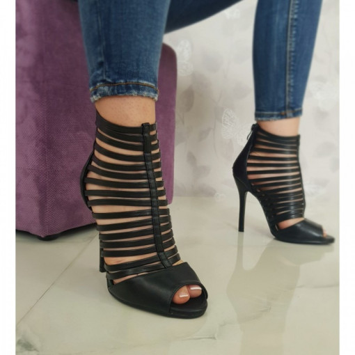 Sandale cu toc LBS2670 BLACK R1/5/2