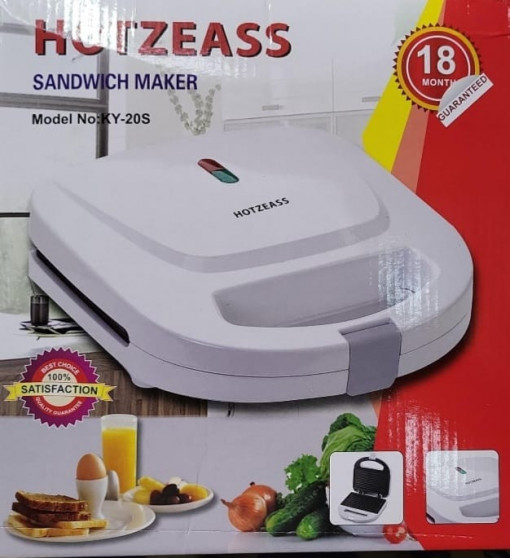 Sandwich maker Hotzeass KY-20S, 750 W, plita grill, Alb, Cod 00450drL