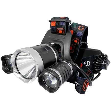Lanterna, fixare pe cap, 3 LED-uri T6+COB
